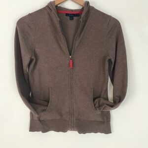 Boden hooded full zip cardigan sweater with pockets Size Small